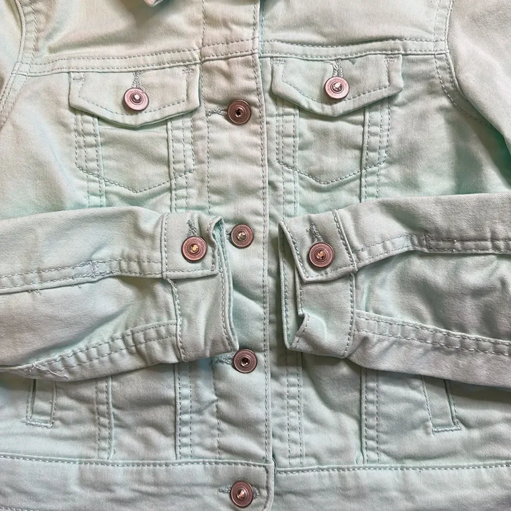 Wonder Nation Jean jacket size 6 Mint Green Jean Jacket Spring Easter
